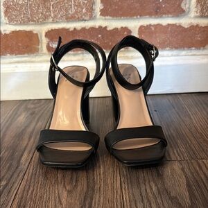 a new day Black Block Heel Sandals